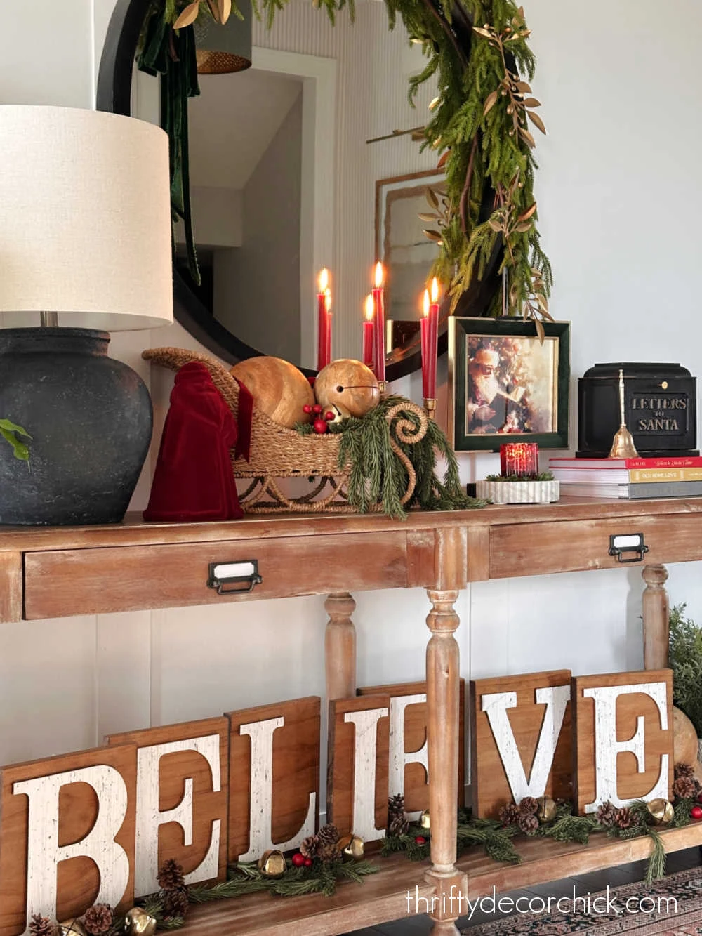 Santa inspired decor display